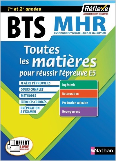 BTS MHR 1re et 2e années Réflexe numéro 19 Toutes les matières - 2019 (Broché)