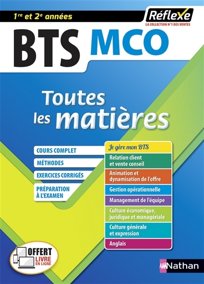 Management commercial opérationnel - BTS MCO 1/2 - (Toutes les matières - Réflexe N° 7) - 2020 (Broc