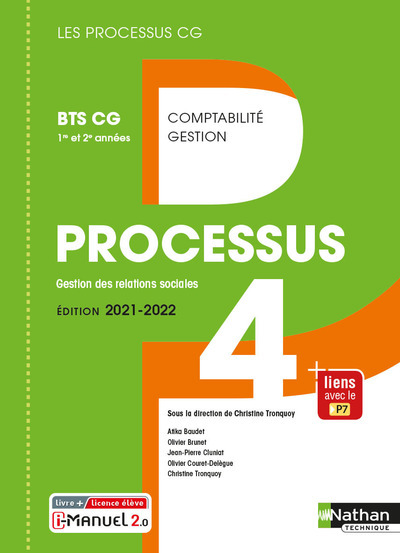 Processus 4 - BTS CG 1ère et 2ème années (Les processus CG) Livre + licence élève 2021 (Broché)