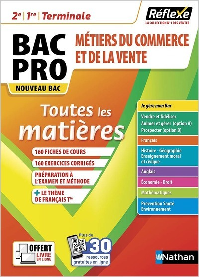Bac Pro Métiers du commerce et de la vente - Toutes les matières (Broché)