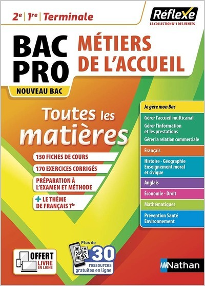 Toutes les matières Bac Pro Métiers de l'accueil (Réflexe N°18) 2021 (Broché)