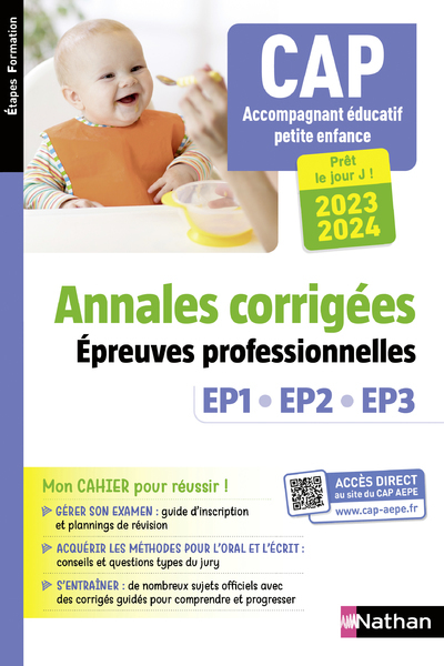 CAP Accompagnant éducatif petite enfance (AEPE) Annales corrigées EP 1 - EP 2 - EP3 (Broché)