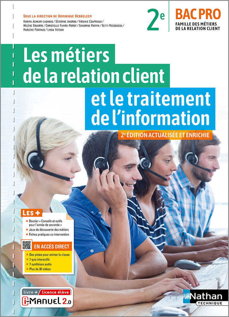 Les métiers de la relation client et le traitement de l'information - Famille des métiers et de la r