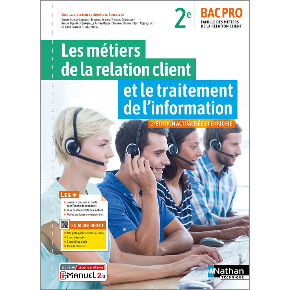 Les métiers de la relation client et le traitement de l'information - Famille des métiers et de la r