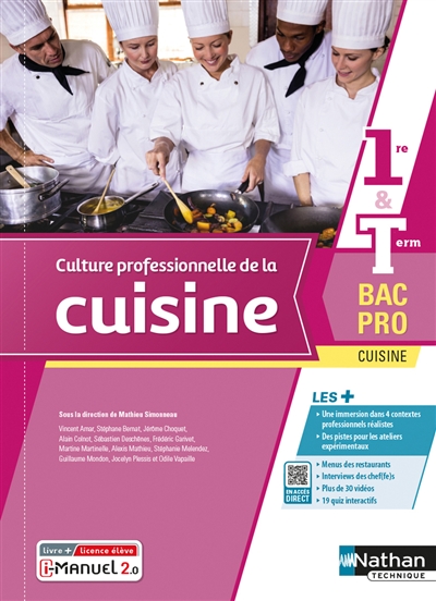 Culture professionnelle de la cuisine 1re/Term Bac pro Cuisine - Livre + Licence élève 2022 (Broché)