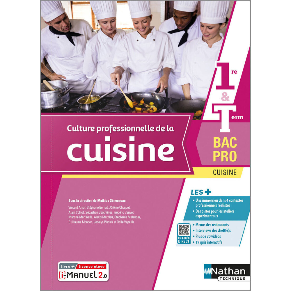 Culture professionnelle de la cuisine 1re/Term Bac pro Cuisine - Livre + Licence élève 2022 (Broché)