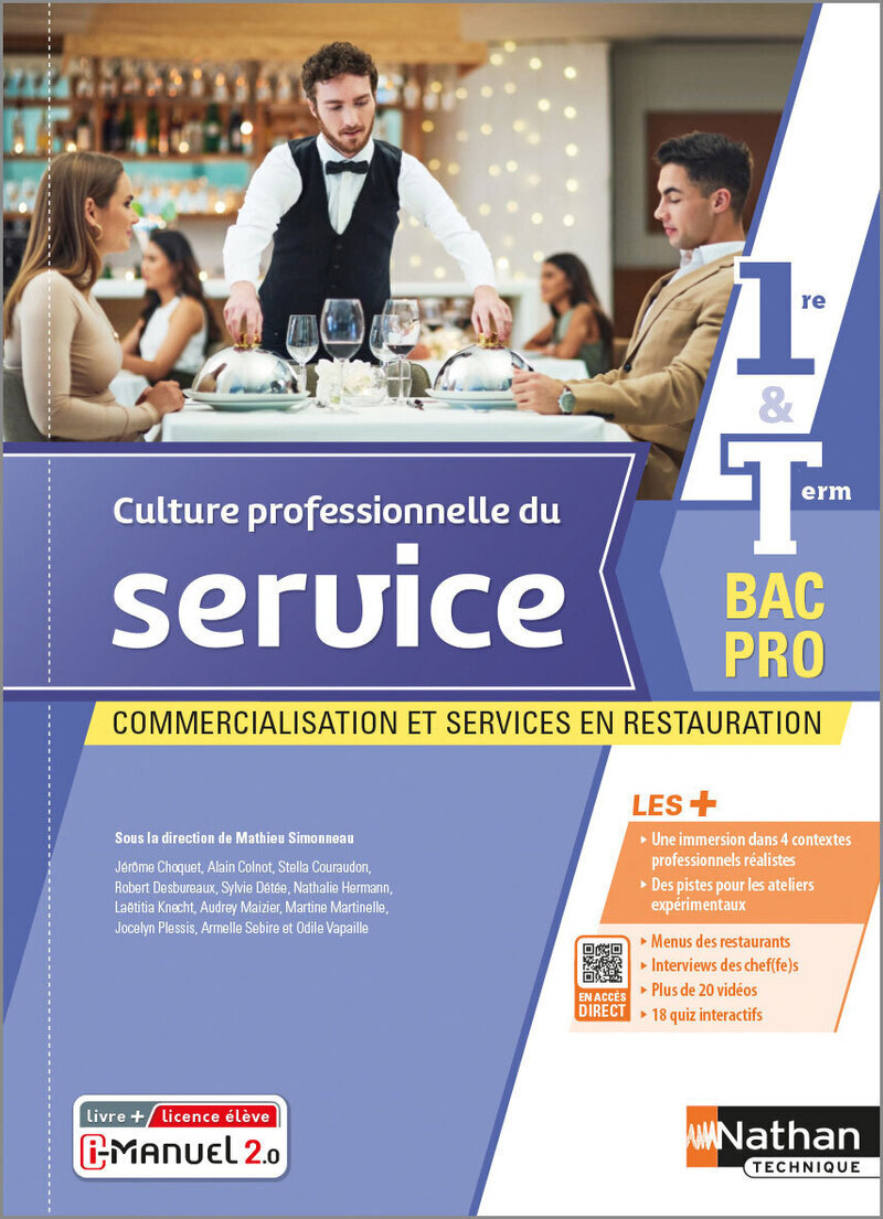 Culture professionnelle du service 1re-Term Bac pro CSR 1ére-Term Bac pro CSR - Livre + Licence élè 