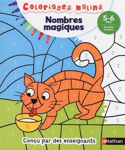 Nombres magiques GS 5/6 ans - Coloriages malins (Broché)