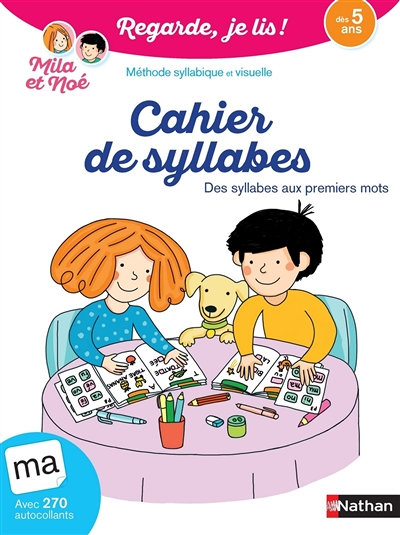 Cahier de syllabes dès 5 ans - Regarde, je lis ! (Broché)