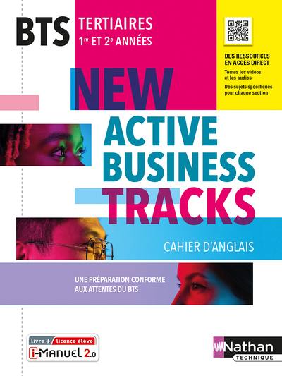 Cahier Anglais BTS - New Active business tracks - Livre + licence élève 2022 (Broché)