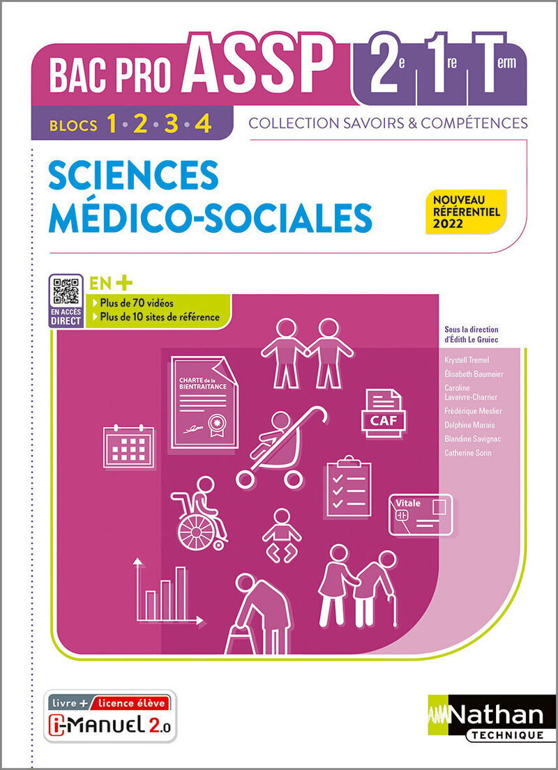 Sciences Médico-Sociales 2e-1re-Term - Livre + Licence élève 2022 (Broché)