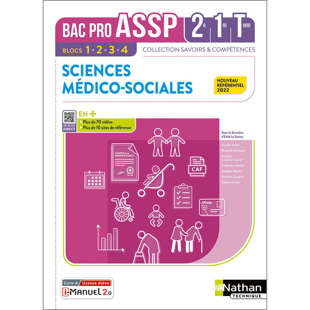 Sciences Médico-Sociales 2e-1re-Term - Livre + Licence élève 2022 (Broché)
