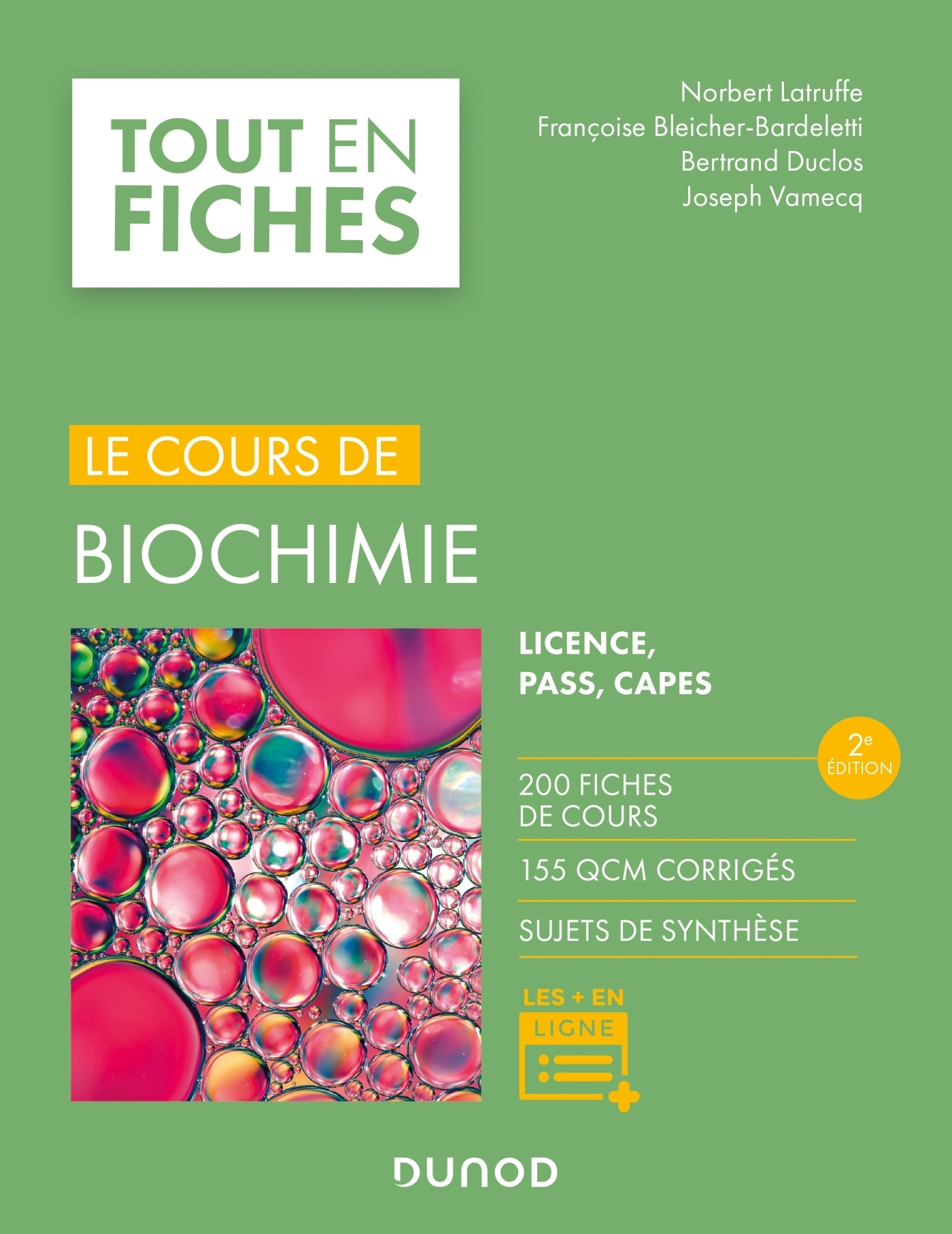 Biochimie - Tout le cours en fiches - 2e éd (Broché)