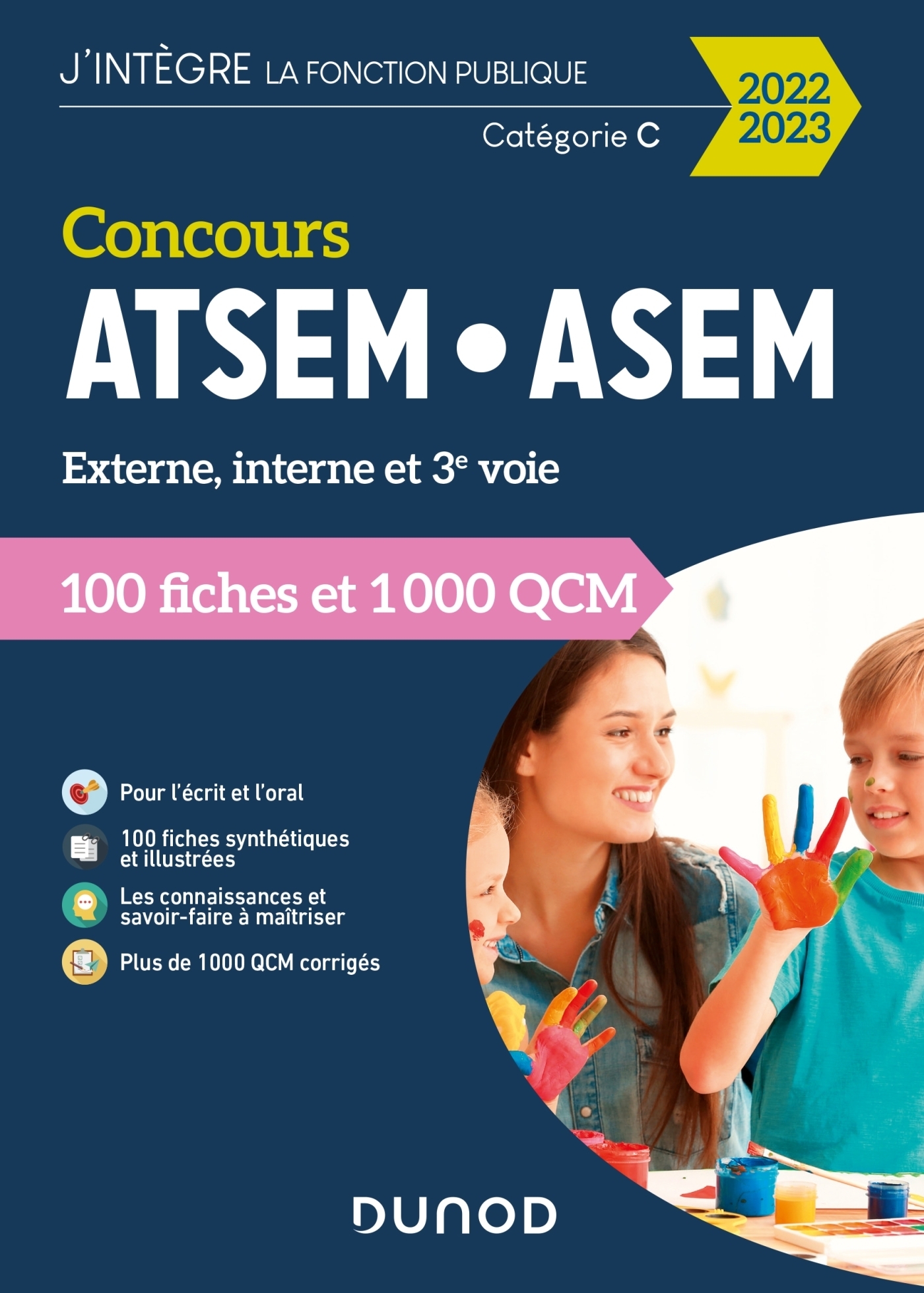 Concours ATSEM/ASEM 2022/2023 - 100 Fiches et 1 000 QCM (Broché)