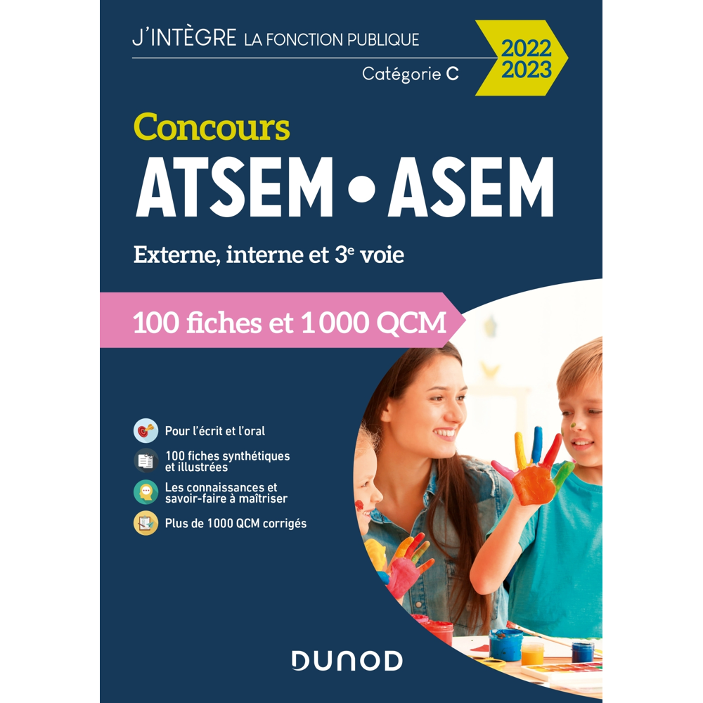 Concours ATSEM/ASEM 2022/2023 - 100 Fiches et 1 000 QCM (Broché)