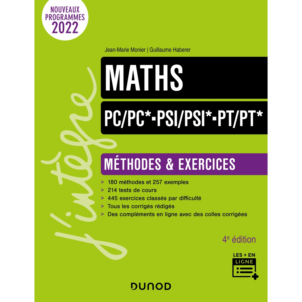 Maths Méthodes et Exercices PC/PC*-PSI/PSI*-PT/PT* - 4e éd. (Broché)