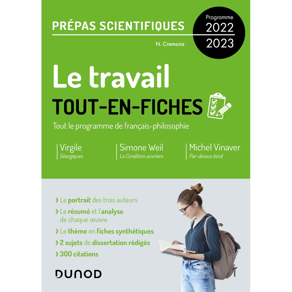 Le travail - Tout-en-fiches - Prépas scientifiques Français-philosophie - Programme 2022-2023 (Grand