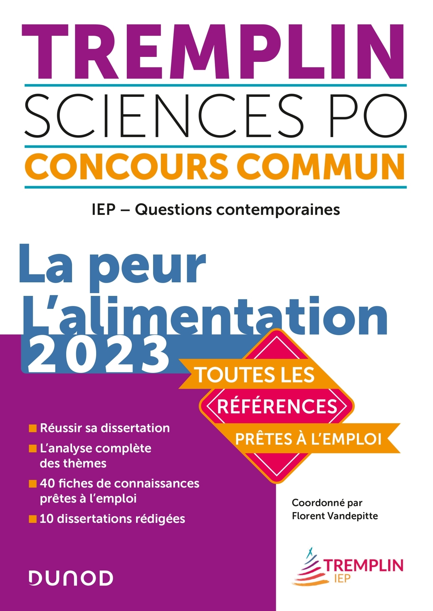 Tremplin Concours IEP Questions contemporaines 2023 - La Peur. L'alimentation (Broché)