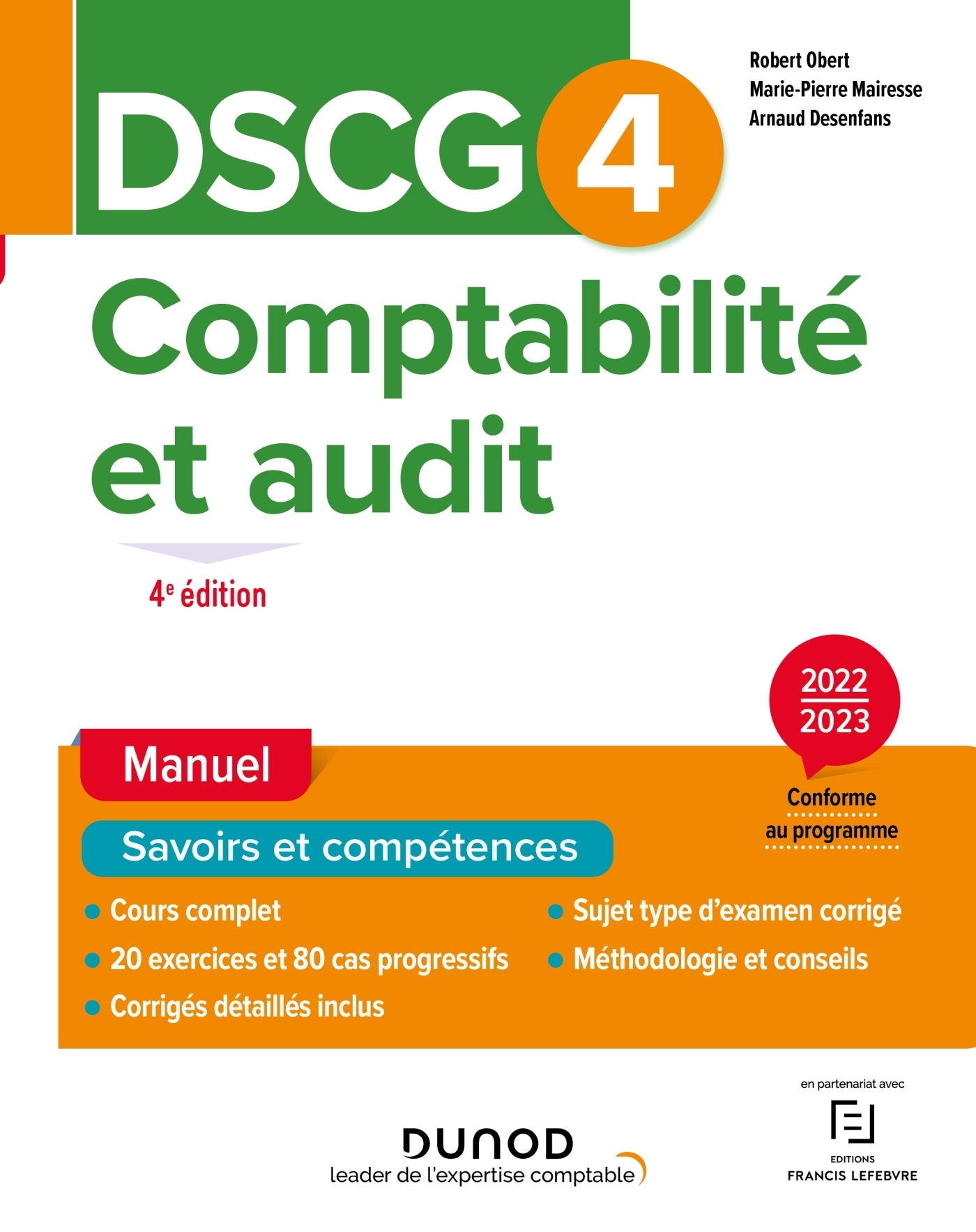 DSCG 4 Comptabilité et audit - Manuel 2022/2023 (Broché)