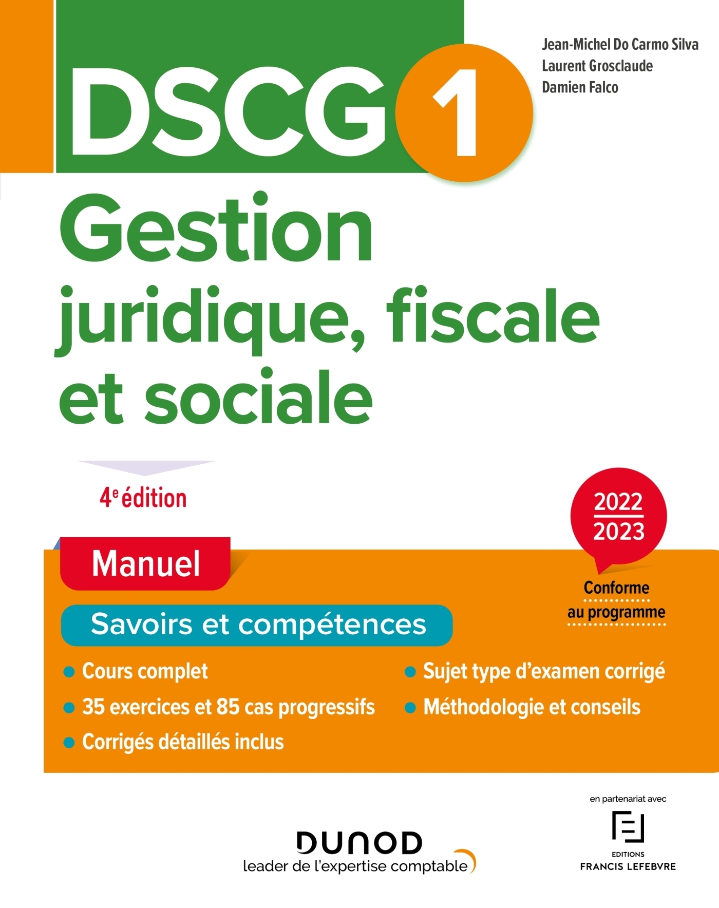 DSCG1 Gestion juridique, fiscale et sociale - Manuel 2022/2023 (Broché)