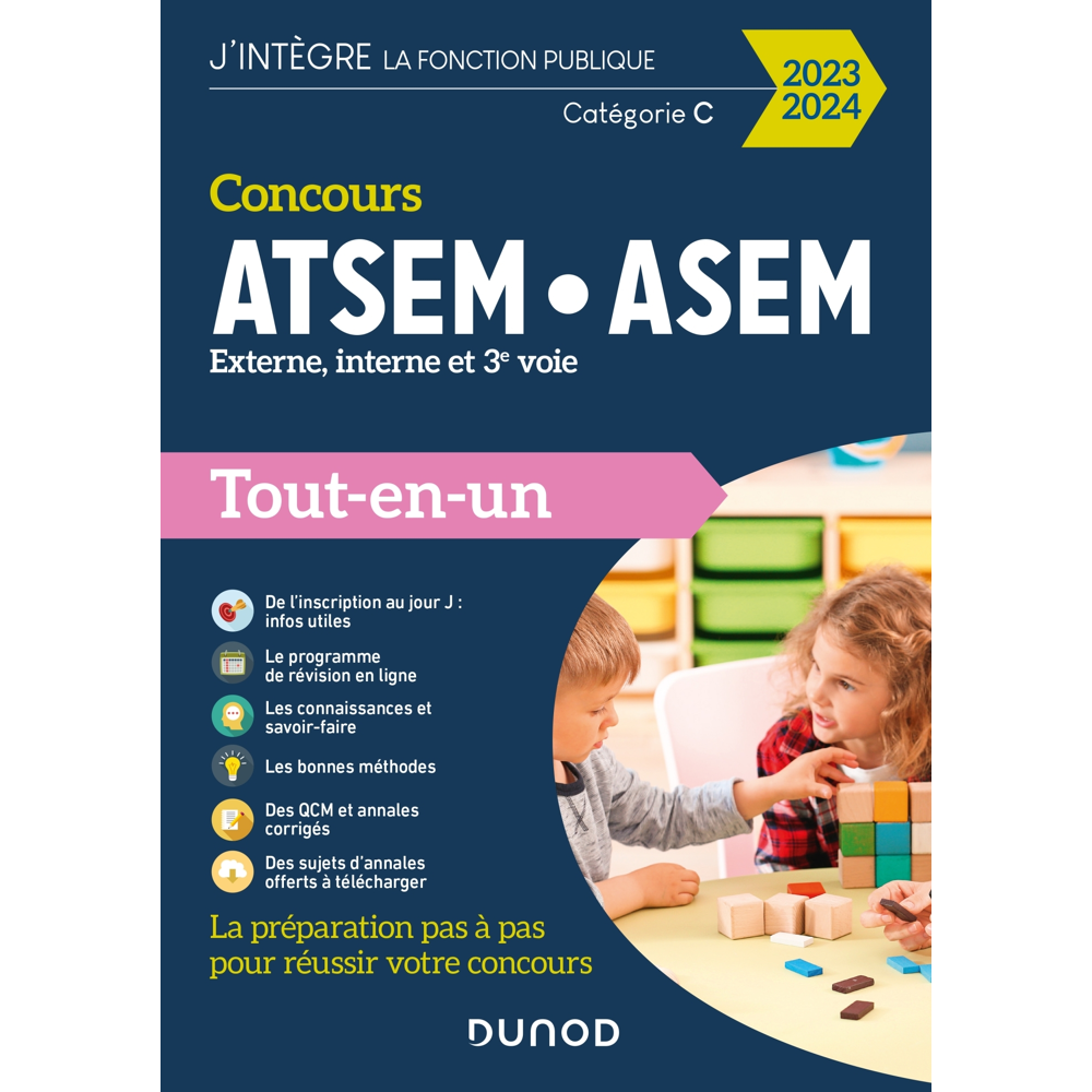 Concours ATSEM ASEM - 2023-2024 - Externe, interne et 3e voie - Tout-en-un (Broché)