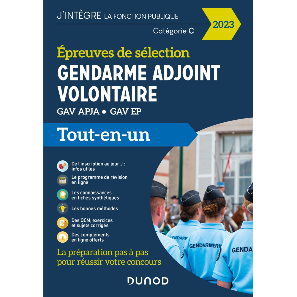 Epreuves de sélection Gendarme adjoint volontaire 2023 - GAV APJA - GAV EP (Broché)