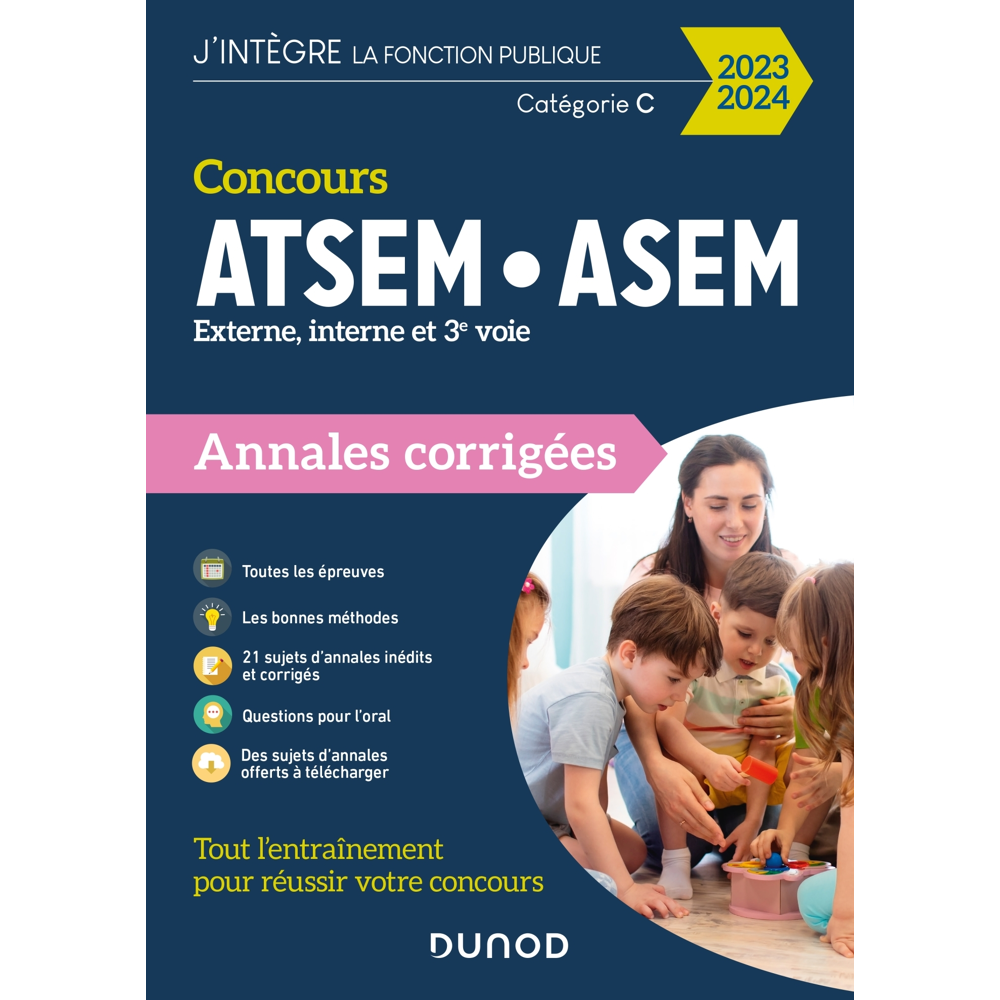 Concours ATSEM/ASEM - Annales corrigées - 2023-2024 - Annales corrigées 2023-2024 (Broché)