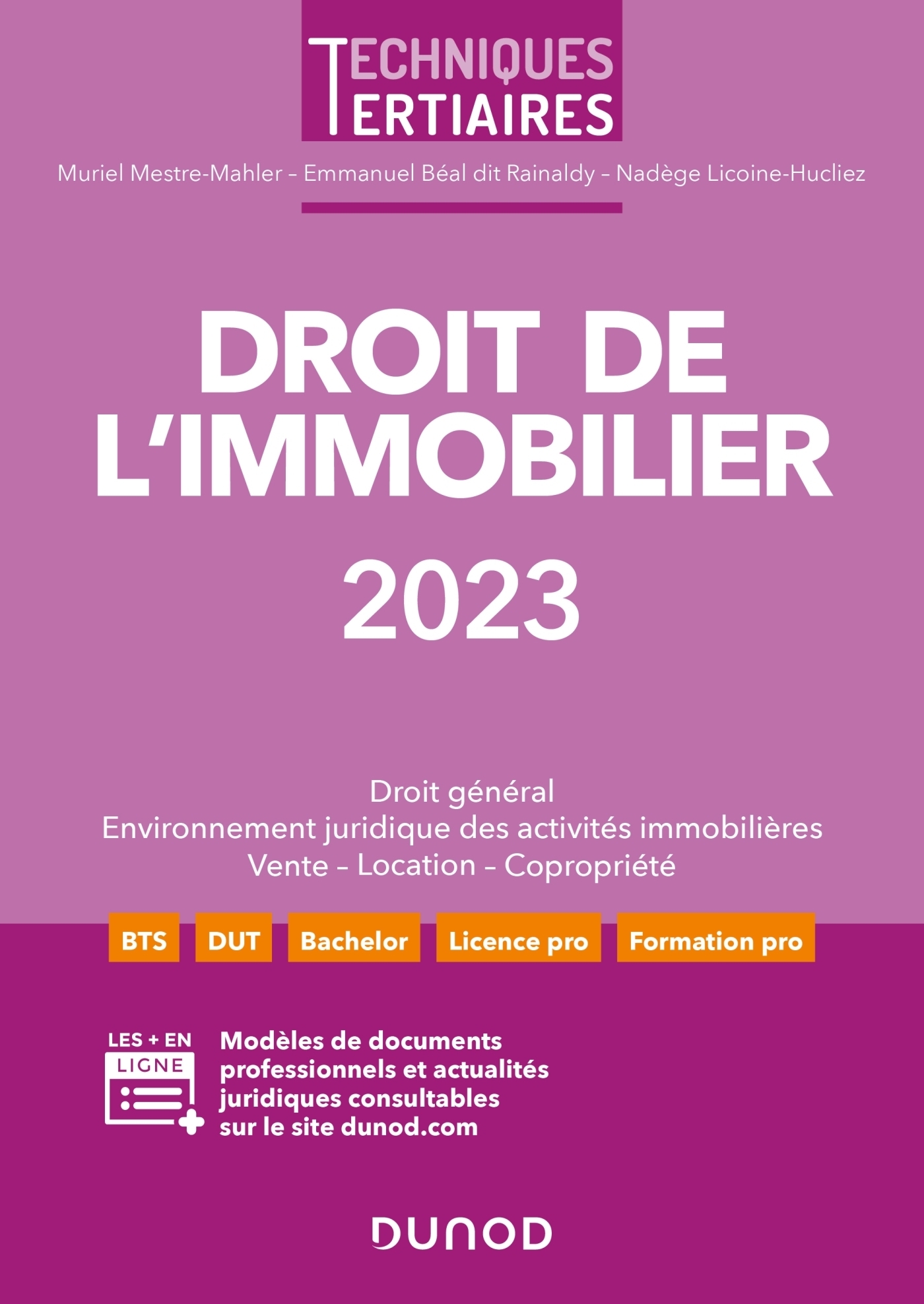 Droit de l'immobilier 2023 (Broché)