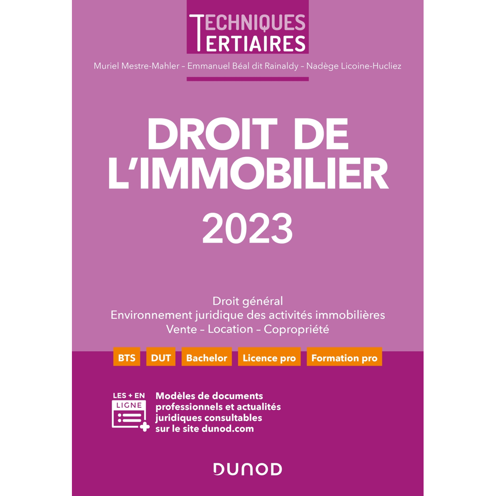 Droit de l'immobilier 2023 (Broché)