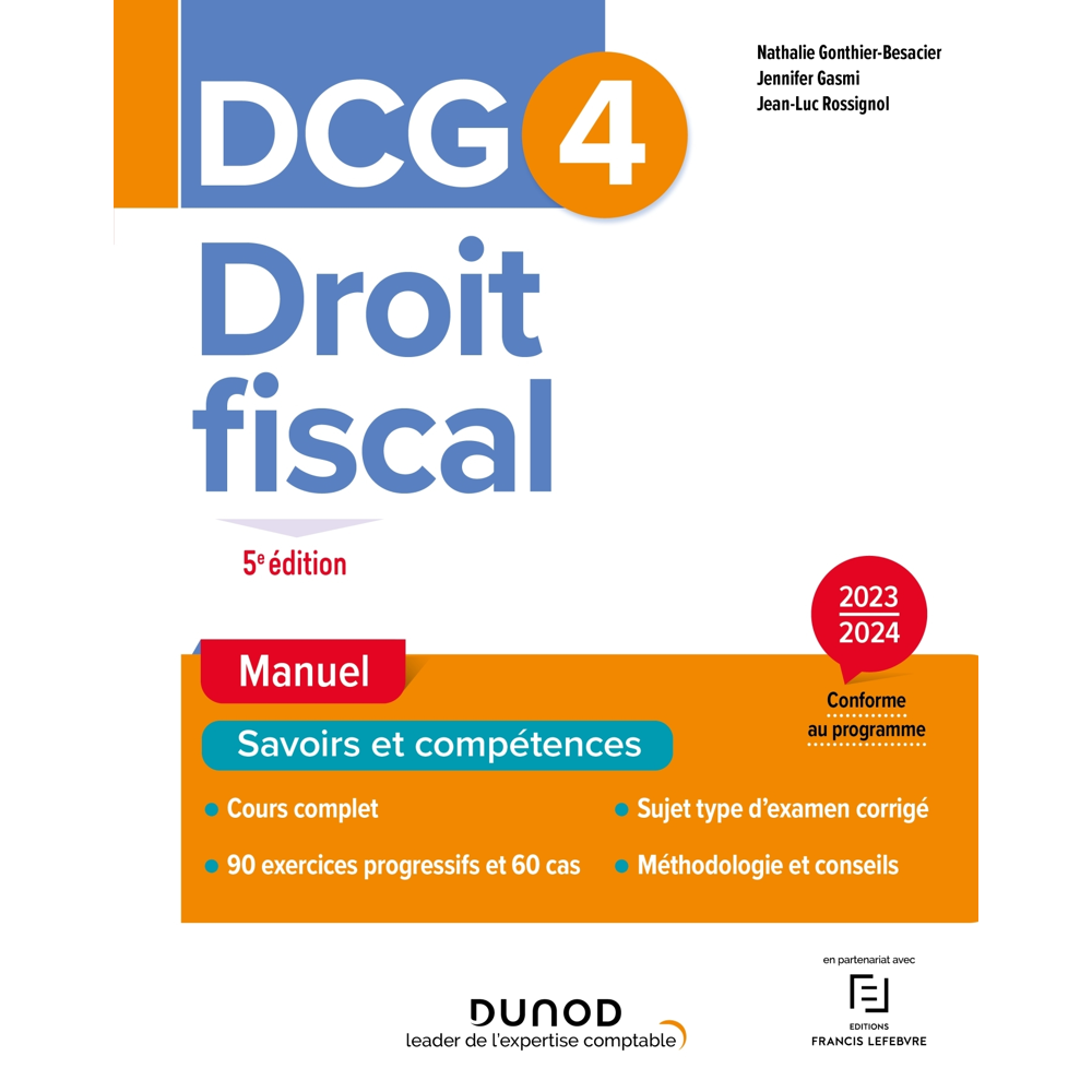 DCG 4 - Droit fiscal - Manuel 2023-2024 (Broché)