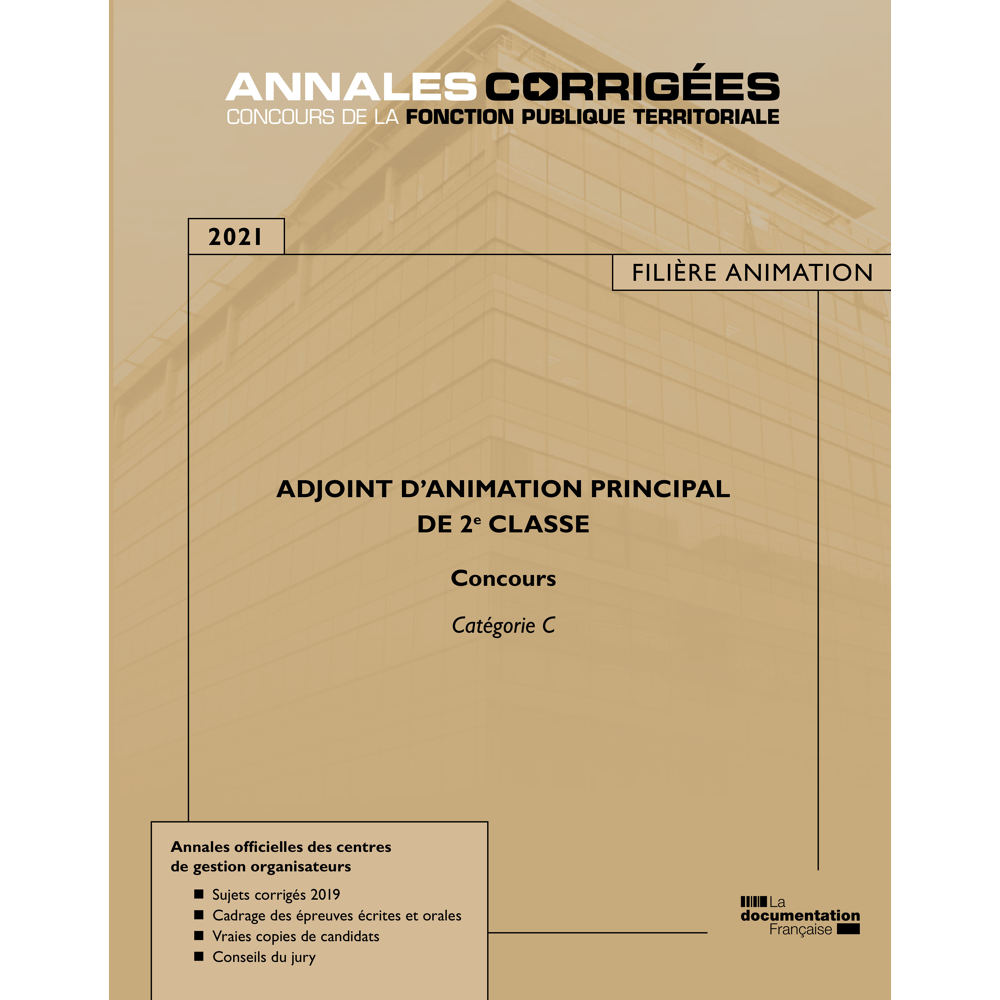 Adjoint d'animation principal de 2e classe 2021 - Concours et examens (Broché)