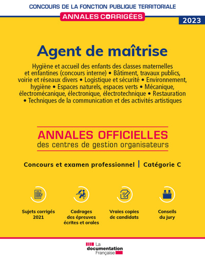 Agent de maîtrise 2023 - Concours et examen professionnel. Catégorie C (Broché)