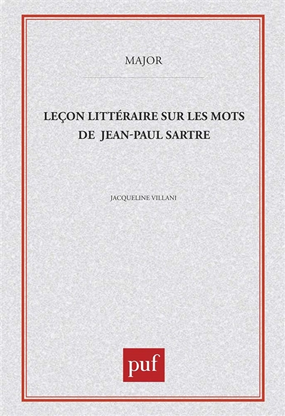 Leçon littéraire sur « Les Mots » de Sartre (Grand format)