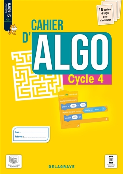 Cahier d'algo Cycle 4 (2021) - Cahier élève (Broché)