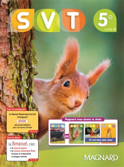 SVT 5e (2017) - Manuel élève (Relié)