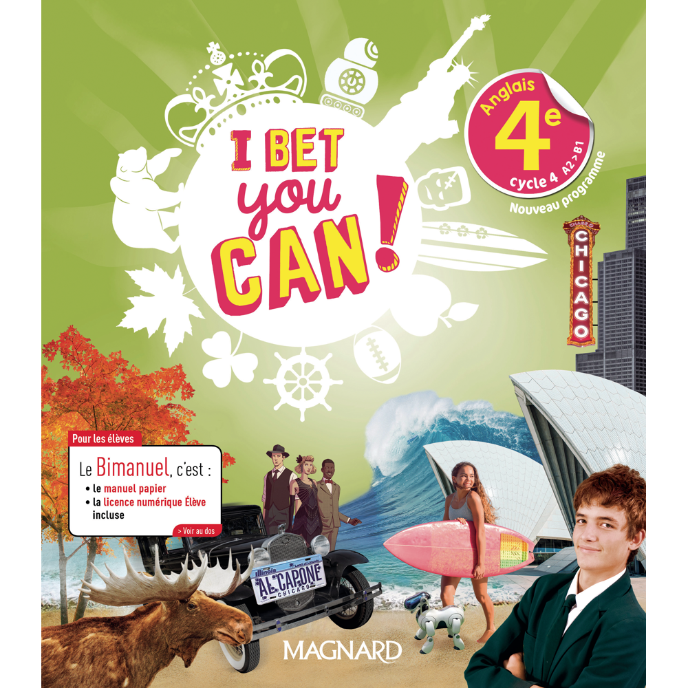 I Bet You Can! Anglais 4e (2019) - Manuel élève - Bimanuel Magnard : le manuel papier + la licence n