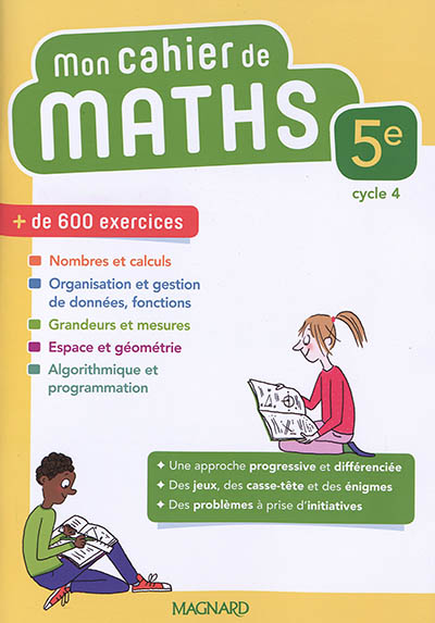 Mon cahier de maths 5e (2018) (Broché)