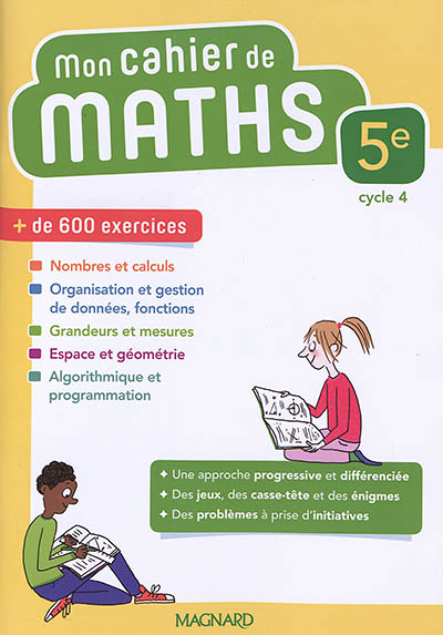 Mon cahier de maths 5e (2018) (Broché)