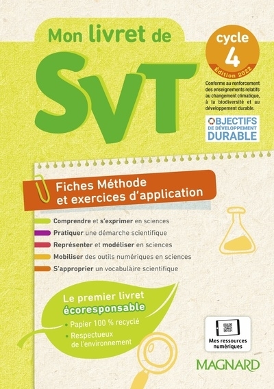 Mon livret de SVT Cycle 4 (2022) (Broché)