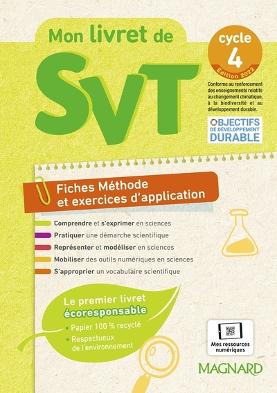 Mon livret de SVT Cycle 4 (2022) (Broché)
