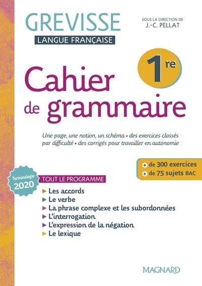 Cahier Grevisse 1re (2022) (Broché)