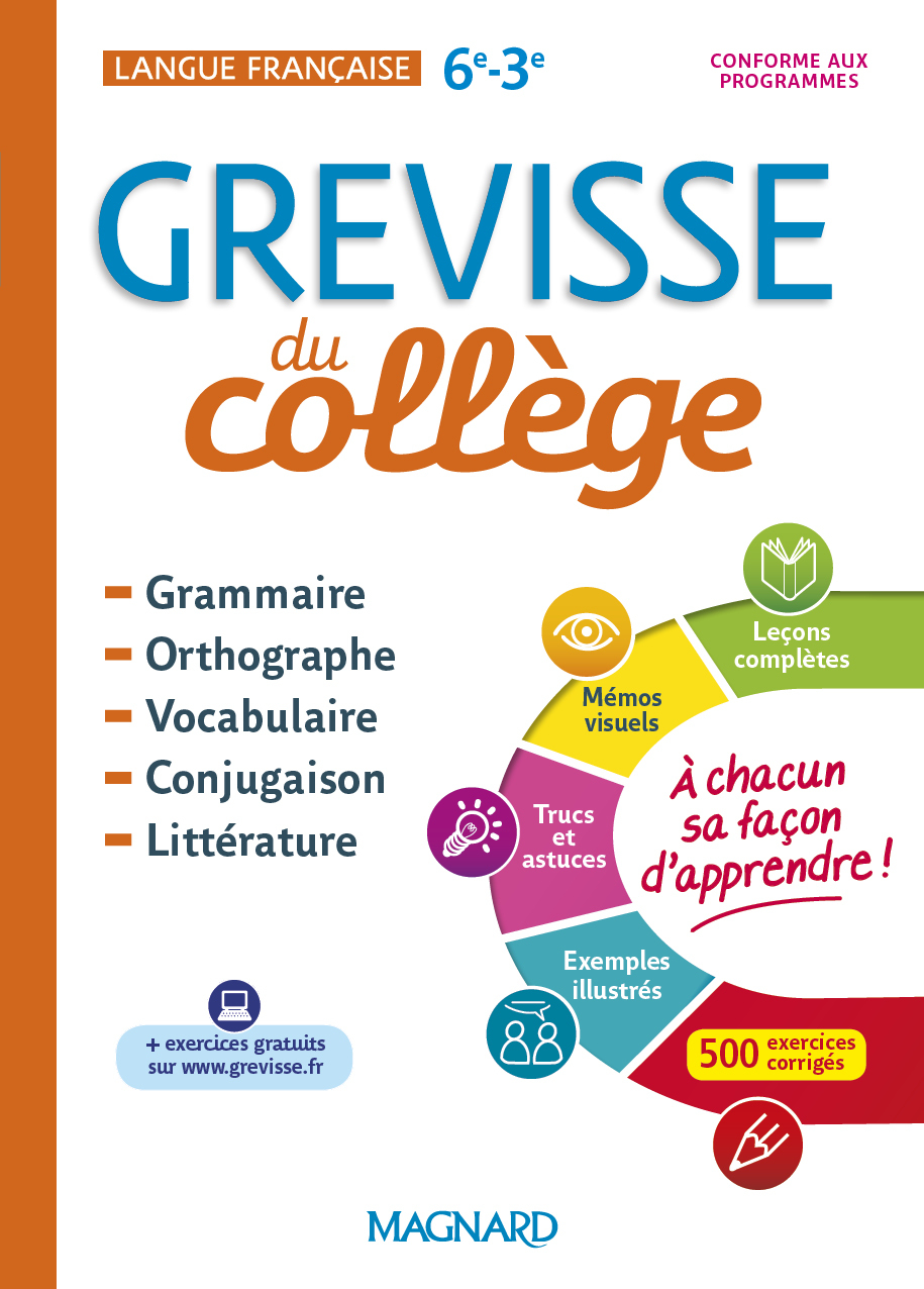 Grevisse du collège - Langue française - 6e à la 3e (Relié)