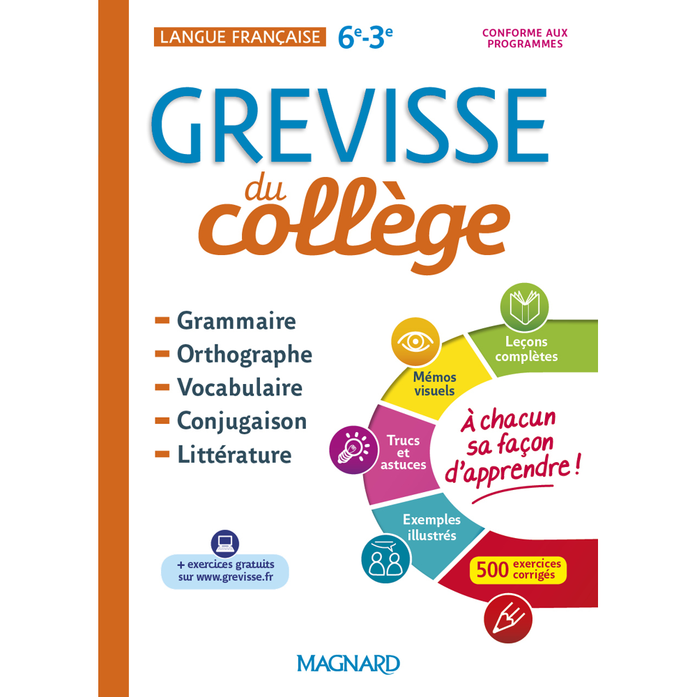 Grevisse du collège - Langue française - 6e à la 3e (Relié)