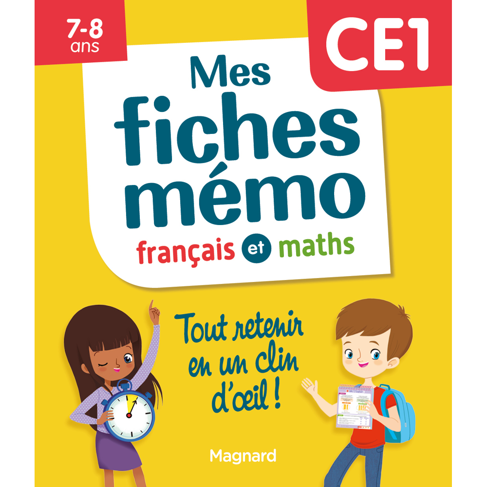 Mes fiches mémo Français et Maths CE1 - Tout retenir en un clin d'oeil (Broché)