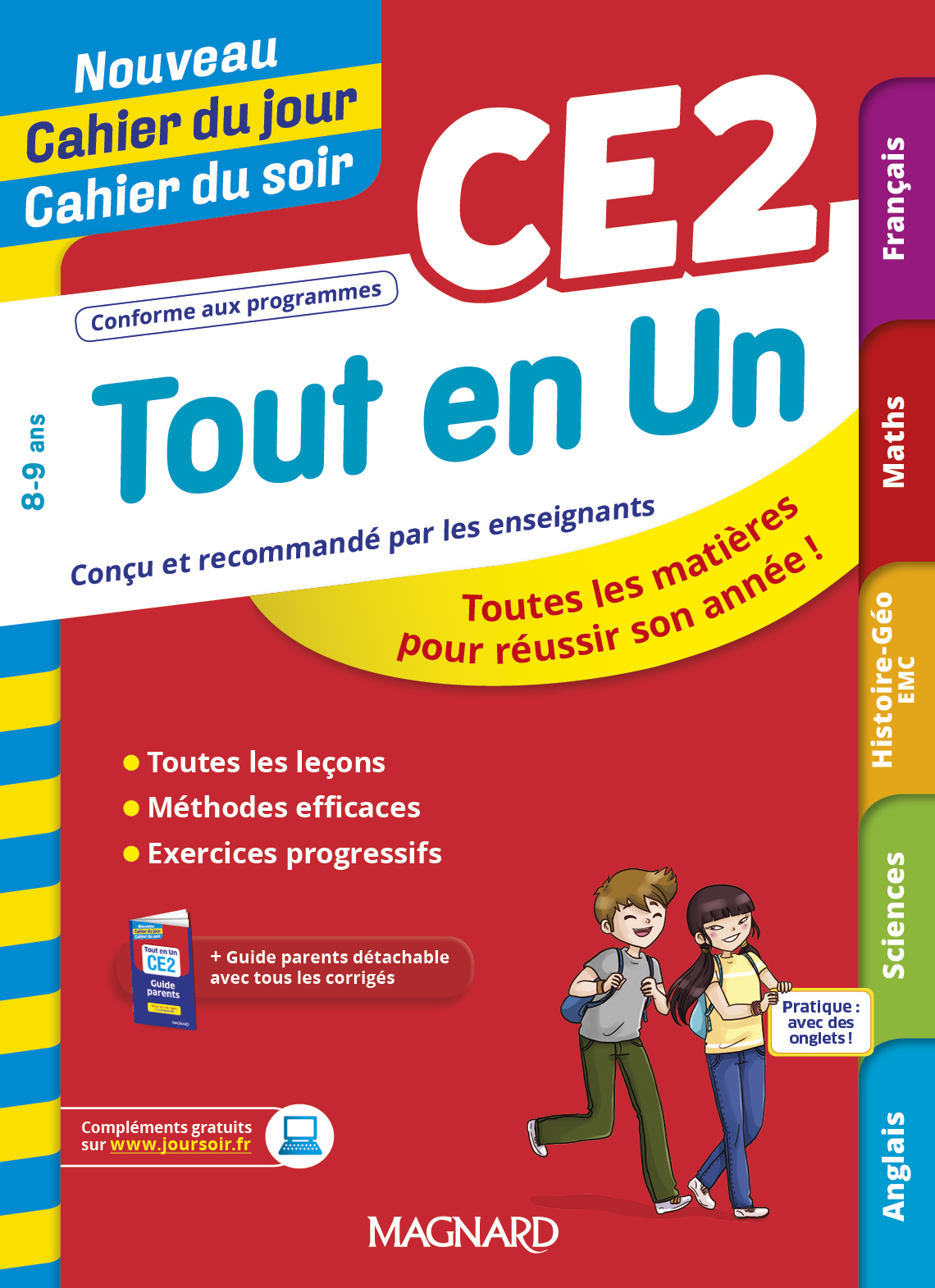 Tout en Un CE2 - Leçons, méthodes et exercices - Nouveau Cahier du jour Cahier du soir - Toutes les 
