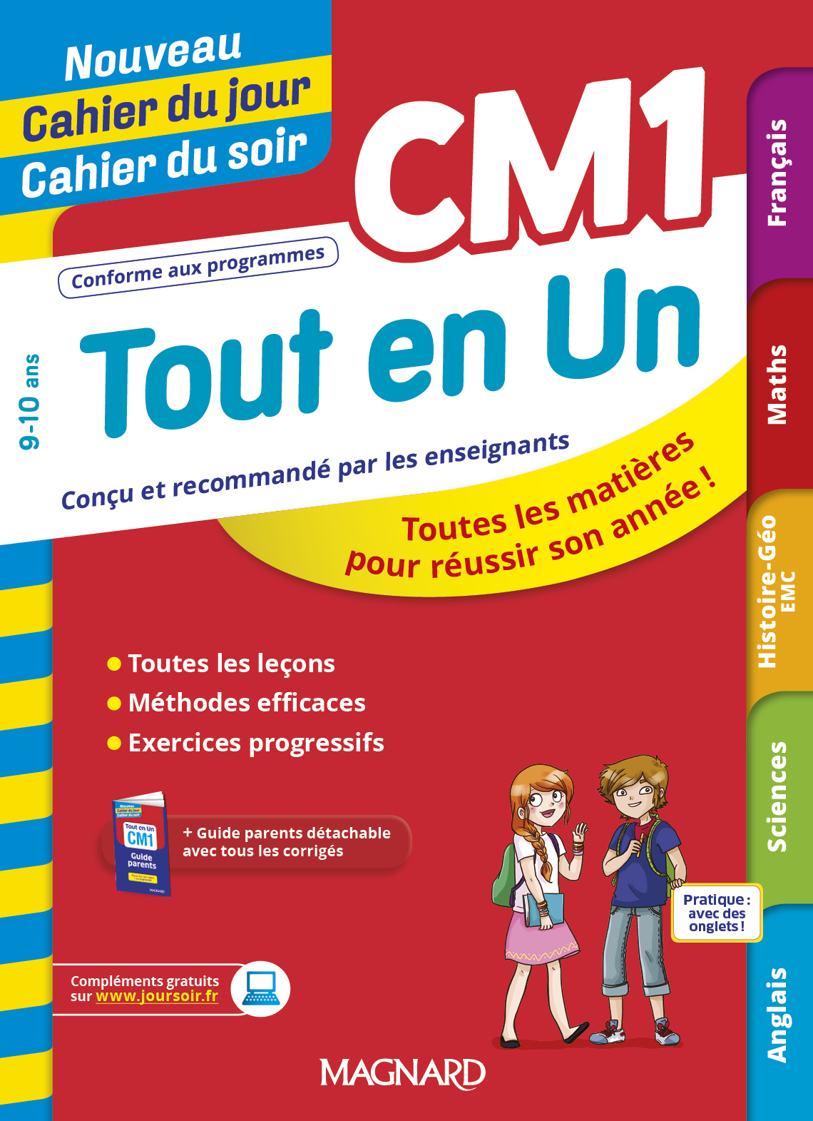 Tout en Un CM1 - Leçons, méthodes et exercices - Nouveau Cahier du jour Cahier du soir - Toutes les 