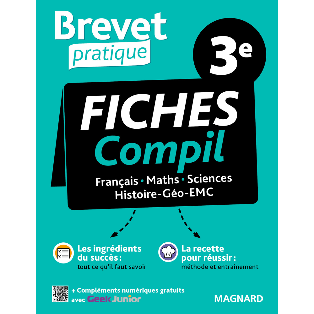 Brevet Pratique Compil de Fiches Examen 3e Brevet 2024 - Français, Maths, Histoire-Géo-EMC, Sciences
