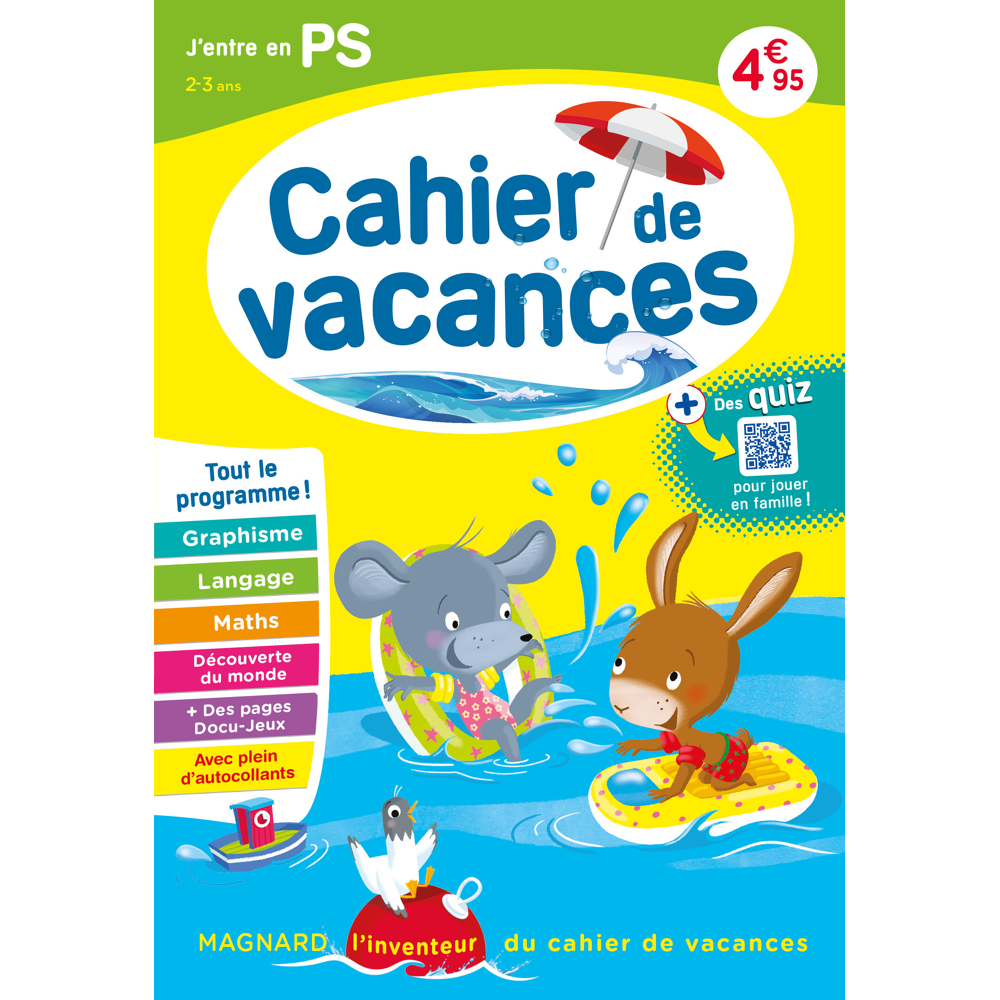 Cahier de vacances 2023, J'entre en petite section 2-3 ans - Magnard, l’inventeur du cahier de vacan