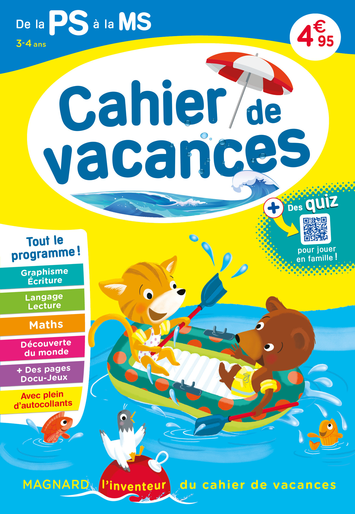 Cahier de vacances 2023, de la PS vers la MS 3-4 ans - Magnard, l’inventeur du cahier de vacances (B
