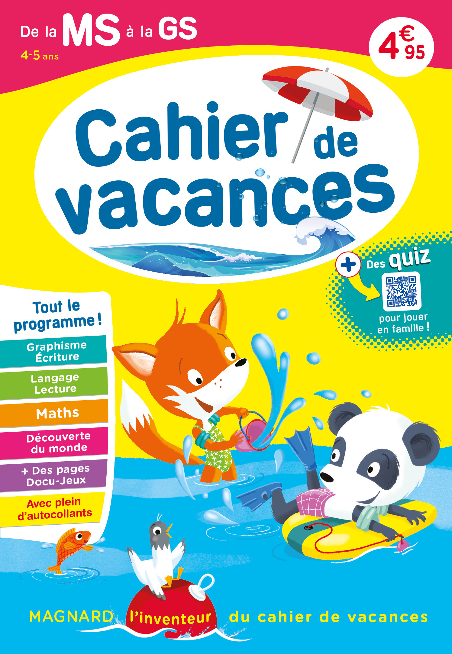 Cahier de vacances 2023, de la MS vers la GS 4-5 ans - Magnard, l’inventeur du cahier de vacances (B